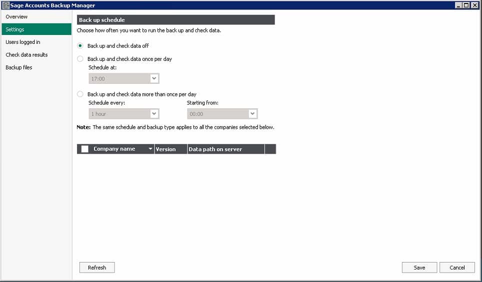 Sage 50 Automatic Backups